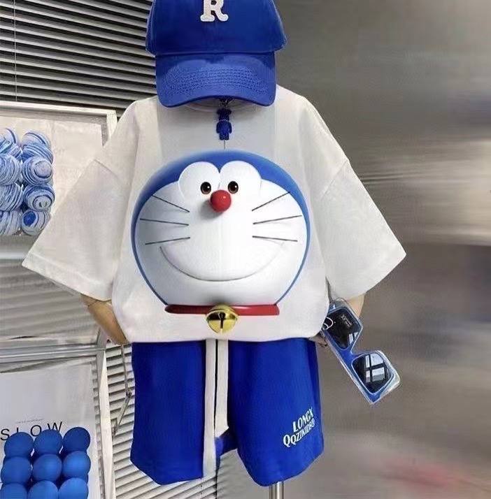 Boys Doraemon Print Blue Suit – Pure Cotton Kids Suit – Rs.1079 – Sheinn Pakistan