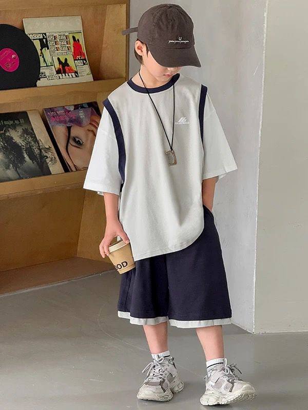 Boys Minimal Drop Khaki Set – Pure Cotton Kids Suit – Rs.1079 – Sheinn Pakistan