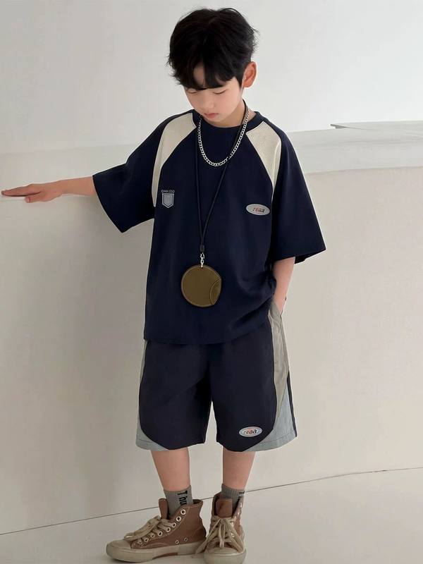 Boys Grey Minimal Oversize Suit – Pure Cotton Kids Suit – Rs.1079 – Sheinn Pakistan