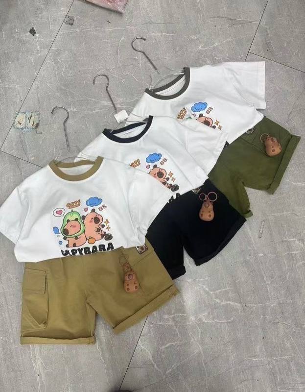 Boys Multi Cargo Shorts Set – Pure Cotton Kids Suit – Rs.1079 – Sheinn Pakistan