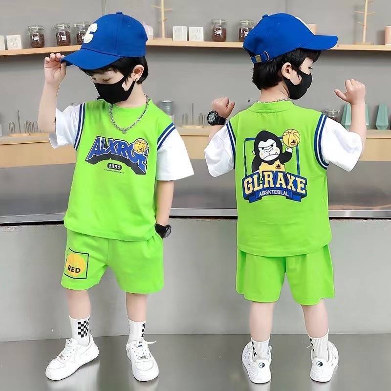 Boys Minimal Tee Cargo Set – Pure Cotton Kids Suit – Rs.1079 – Sheinn Pakistan