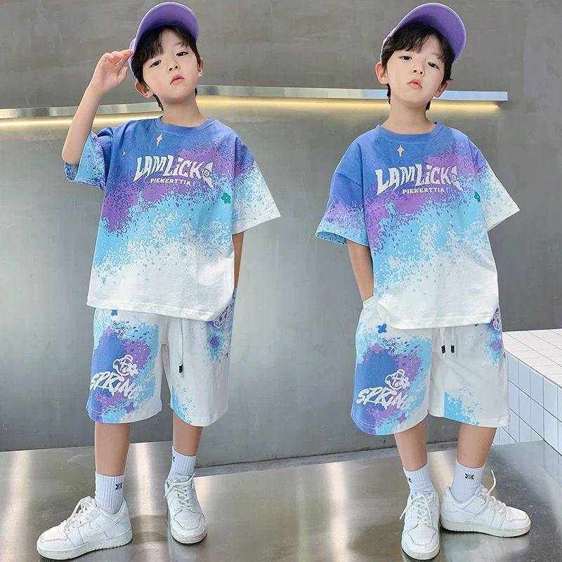 Boys Big Letter Green Suit – Pure Cotton Kids Suit – Rs.1079 – Sheinn Pakistan