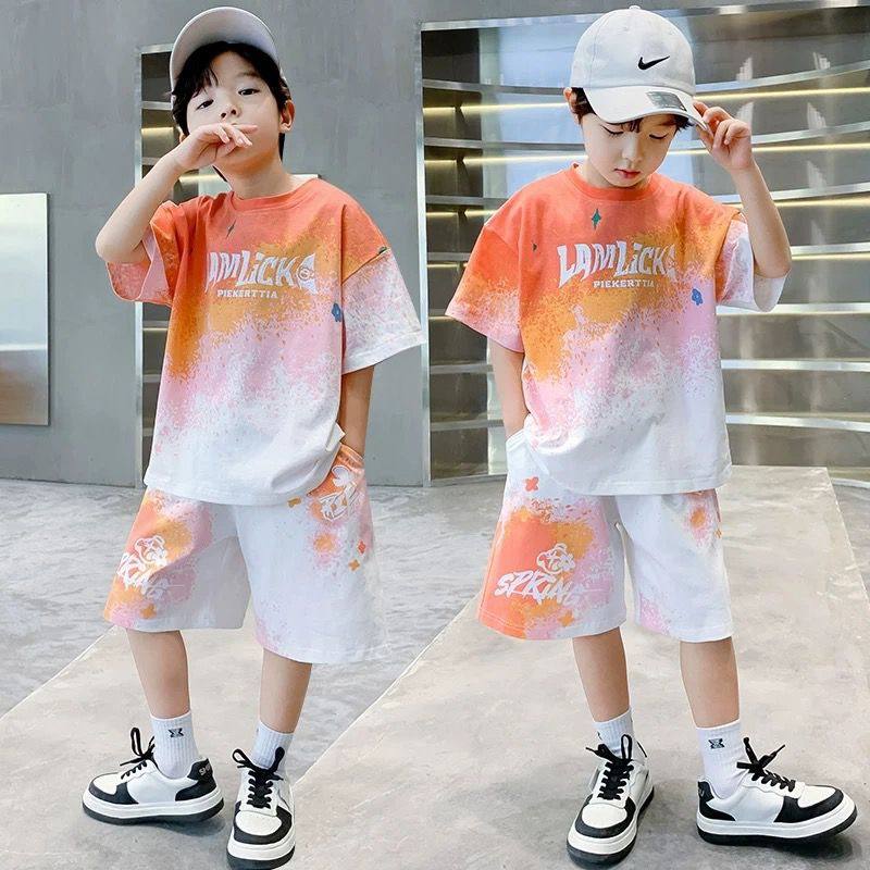 Boys Teal Gradient Suit – Pure Cotton Kids Suit – Rs.1079 – Sheinn Pakistan