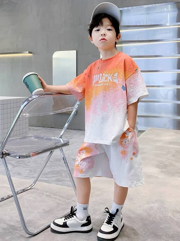 Boys Tie Dye Blue Summer Suit – Pure Cotton Kids Suit – Rs.1079 – Sheinn Pakistan
