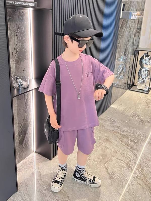Boys Orange Gradient Oversize Suit – Pure Cotton Kids Suit – Rs.1079 – Sheinn Pakistan