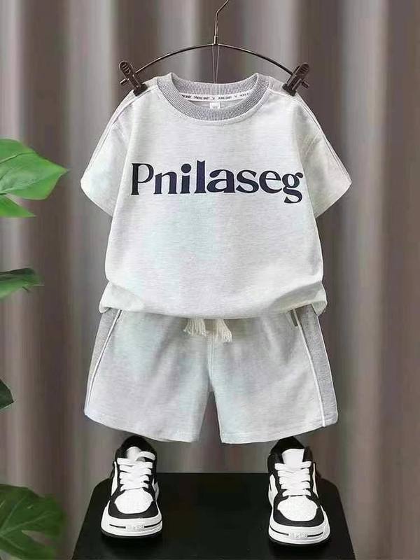 Boys Pnilaseg Letter Navy Suit – Pure Cotton Kids Suit – Rs.1079 – Sheinn Pakistan
