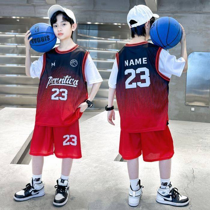 Boys Number 23 Dark Gradient Jersey – Pure Cotton Kids Suit – Rs.1079 – Sheinn Pakistan
