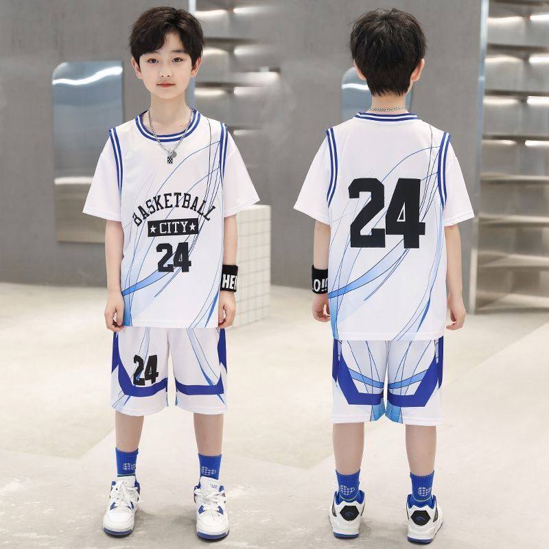 Boys Number 24 Grey Jersey Set – Pure Cotton Kids Suit – Rs.1079 – Sheinn Pakistan