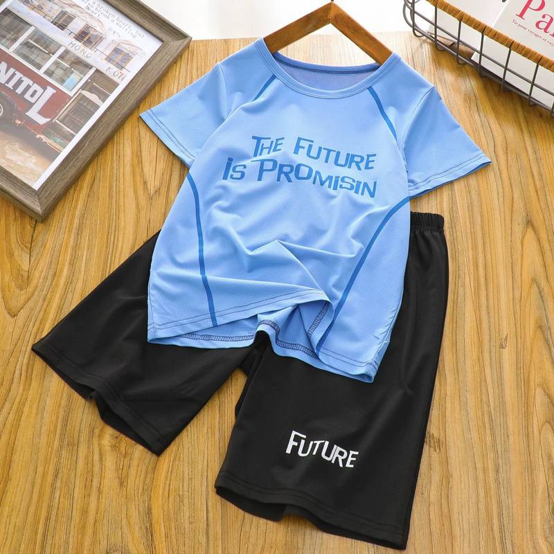 Boys Future Is Promising Teal Suit – Pure Cotton Kids Suit – Rs.1079 – Sheinn Pakistan