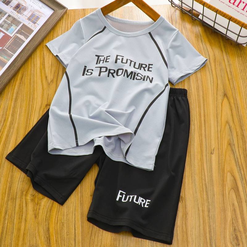 Boys Future Is Promising Navy Suit – Pure Cotton Kids Suit – Rs.1079 – Sheinn Pakistan