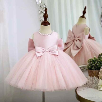 Baby Pink Frock With Coat