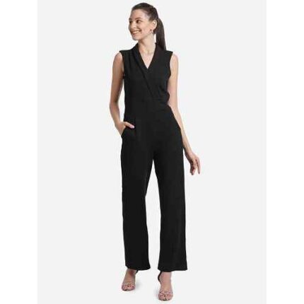 Black Scuba Full Leg Jumpsuit