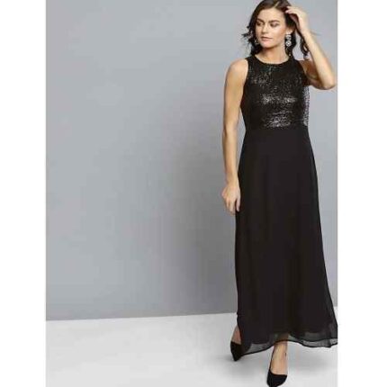 Black Shimmery Maxi