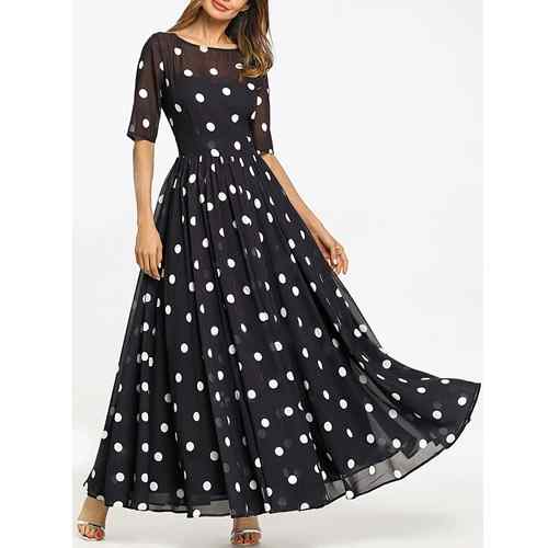 Black & White Polka Dot Maxi