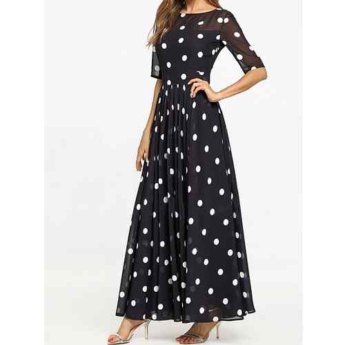 Black & White Polka Dot Maxi