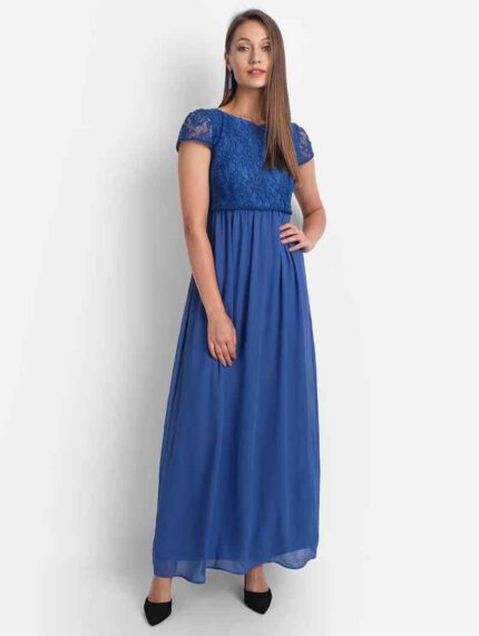 Blue Lace Detail Maxi