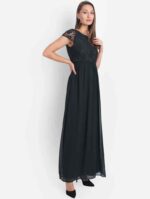 Dark Green Lace Detail Maxi - Image 2