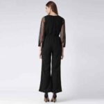 Self Design Women Black Jumpsuit
