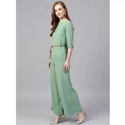 Women Green Solid Jumpsuit