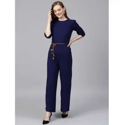 Women Purple Solid Jumpsuit