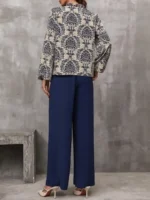 Women’s Allover Print Shirt Belted Pants - Image 2