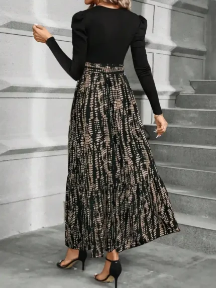 Women’s Autumn Maxi With Bow Tie Belt