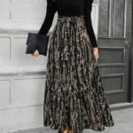 Women’s Autumn Maxi With Bow Tie Belt