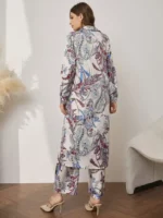 Women’s Plants Print Long Shirt & Pants